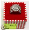 Image 1 : WOMENS RING STYLE ROUND WHITE SAPPHIRE SZ7
