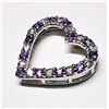 Image 1 : SILVER NATURAL AMETHYST CUBIC ZIRCONIA  PENDANT