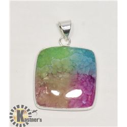 #151-RAINBOW SOLAR QUARTZ PENDANT
