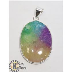 #154-RAINBOW SOLAR QUARTZ PENDANT