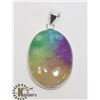 Image 1 : #154-RAINBOW SOLAR QUARTZ PENDANT