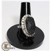 Image 1 : #225-BLACK TOURMALINE RING SIZE 8.5