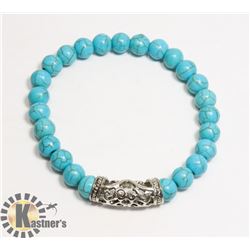 #146-TOURQUOISE BRACELET 8MM/ 7.5"
