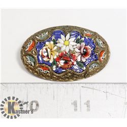 VINTAGE IN LAID OVAL MICRO MOSAIC