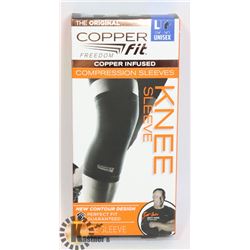NEW COPPER FIT COMPRESSION KNEE SLEEVE SIZE L