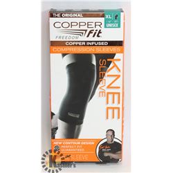 NEW COPPER FIT COMPRESSION KNEE SLEEVE SIZE L