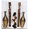 Image 1 : DECORATIVE VASES & WOOD CANDLE HOLDERS