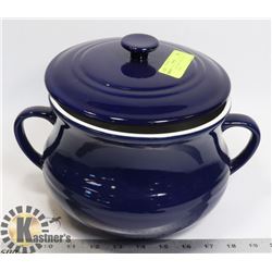 LARGE ROSCHER COBALT BLUE STONEWARE