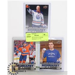 CONNOR MCDAVID (2) MARK MESSIER HOCKEY CARDS