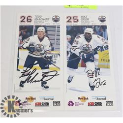 TODD MARCHANT / MIKE GREIR SIGNED OILERS