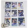 Image 1 : AUTOGRAPHED TORONTO MAPLE LEADS 9 HOCKEY CARD LOT