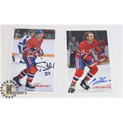AUTOGRAPHED MONTREAL CANADIENS POSTCARDS