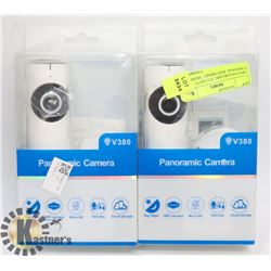 TWO PANORAMIC SECURITY CAMERAS. WIFI SMART. MODEL