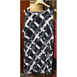 NINA LEONARD JERSEY SLEEVELESS DRESS, SIZE