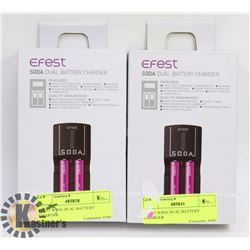 TWO EFEST SODA DUAL BATTERY CHARGERS