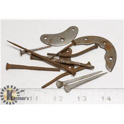 1850'S NAILS AND HORSE HOOF PADS