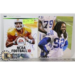 2 SIGNED FOOTBALL NFL / NCAA EASPORTS