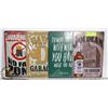 Image 1 : LOT OF 4 NEW TIN SIGNS
