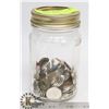 Image 1 : JAR FULL OF MISCELLANEOUS COINS AND TOKENS