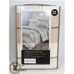 NEW HOME STYLES 3PC DUVET COVER SET