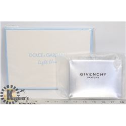 NEW GIVENCHY SILVER POUCH + D&G POUCH AUTHENTIC