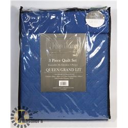 NEW URBAN HOME 3PC QUEEN SIZE QUILT SET