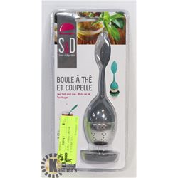NEW TEA BALL AND CUP FOR STEEPING LOOSE TEA