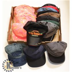 LARGE LOT OF HATS INCLUDING SNAP BACK HATS & MORE
