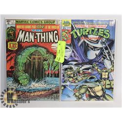 TMNT # 1 THE MAN THING # 1 COLLECTOR COMICS