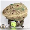 Image 1 : HAND MADE VINTAGE EGG COVERED IN GEMS UNIQUE