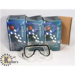 LOT OF 3 1ST PROLINE DIVING MASKS
