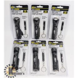 CASE OF 6 FIX IT LED FLASHLIGHTS WITH LASER AND