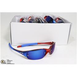 BOX OF RED & BLUE OAKLEY STYLED DESIGNER