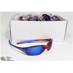 BOX OF RED & BLUE OAKLEY STYLED DESIGNER