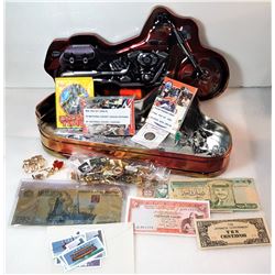 19)  COLLECTIBLE MOTORCYCLE TIN AND