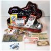 Image 1 : 19)  COLLECTIBLE MOTORCYCLE TIN AND