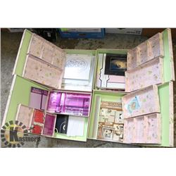 4 BOXES OF ASSORTED SCRAPBOOKING SUPPLIES