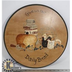 XL WOODEN ROUND-ABOUT WITH BREAD DESIGN