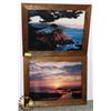 Image 1 : SET OF 2 WOOD FRAMED WATER SCENE