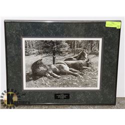 HUSH BY OWEN GARRATT FRAMED PENCIL DRAWING