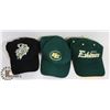 Image 1 : 3 DIFFERENT EDMONTON ESKIMOS SNAP BACK HATS