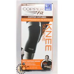 NEW COPPER FIT COMPRESSION KNEE SLEEVE SIZE L
