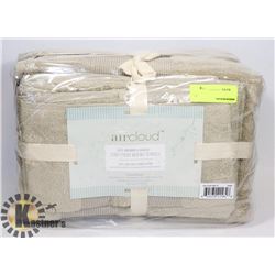 NEW AIRCLOUD 6PC BATH TOWEL SET