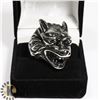 Image 1 : NEW MEN'S WOLF HEAD RING - SIZE 9 -