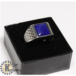 MEN NATURAL LAPIS RING - ADJUSTABLE SIZE