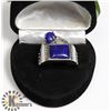 Image 1 : HIS AND HERS NATURAL LAPIS RING- FREE SIZE