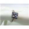Image 1 : 4)  SQUARE CUT WHITE CZ HALO RING