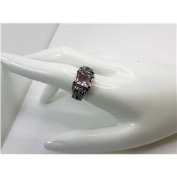 5)  SQUARE CUT LAB CREATED PINK