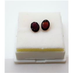 18)  LOT OF 2 MATCHED OVAL 6 X 8 MM