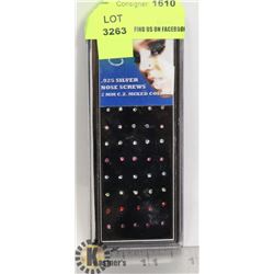 NEW BACK OF .925 SILVER NOSE SCREWS